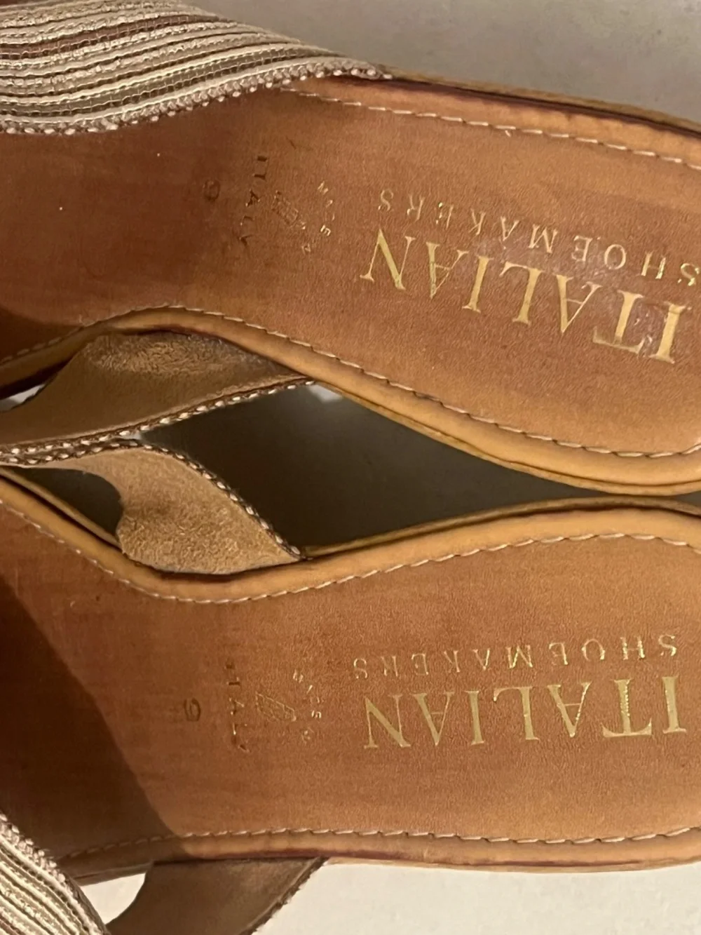 Italian Shoemakers Wedge Sandals Sz 9 Made in Italy